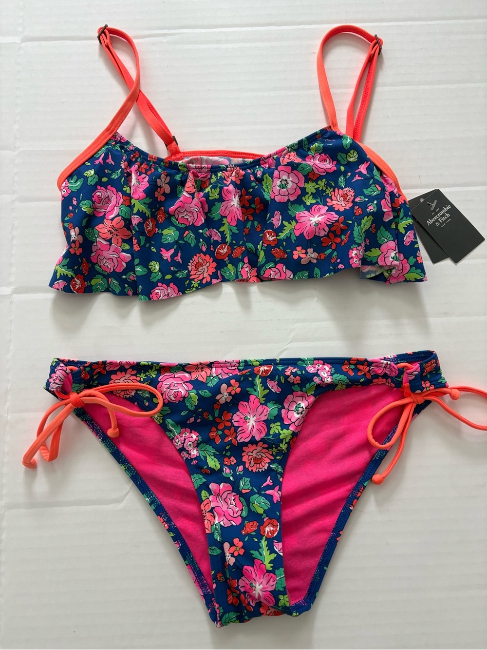 Abercrombie & Fitch Bright Floral 2 Piece Bikini Set Size Small NEW